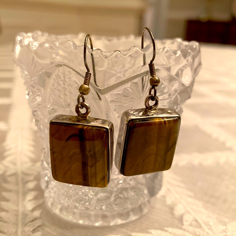 Sterling Silver Tiger’s Eye Earrings
